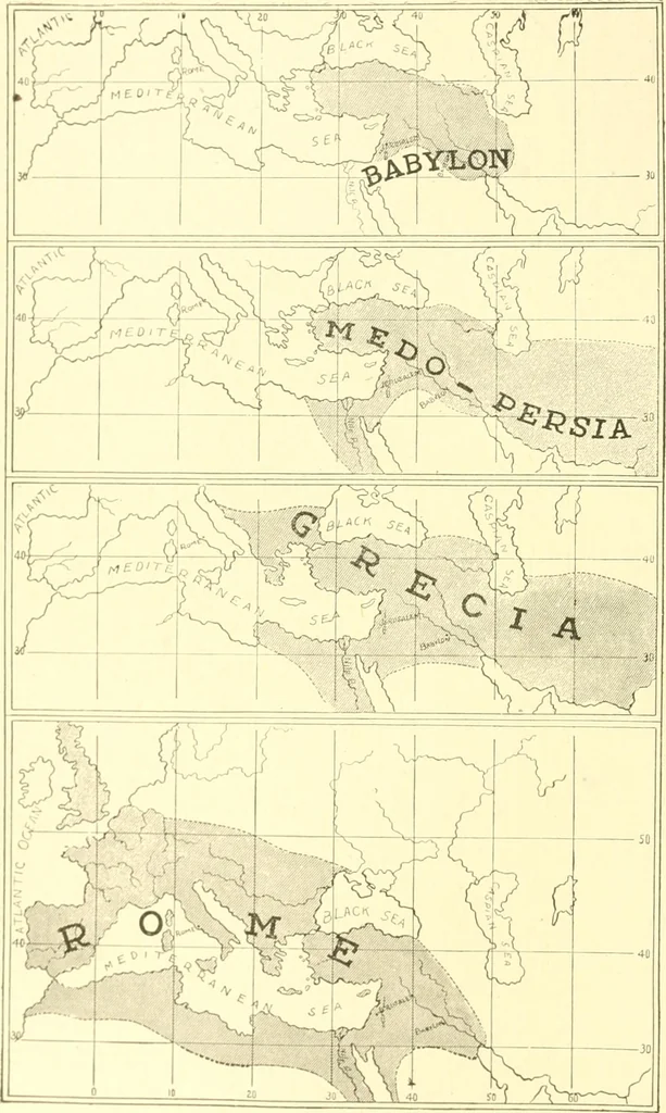 An illustration from The United States in prophecy; our country, its past, present, and future, and what the Scriptures say of it, 1914, leaf 91