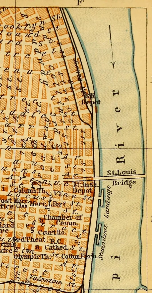 An illustration from The United States, with an excursion into Mexico. Handbook for travellers, 1899, leaf 567