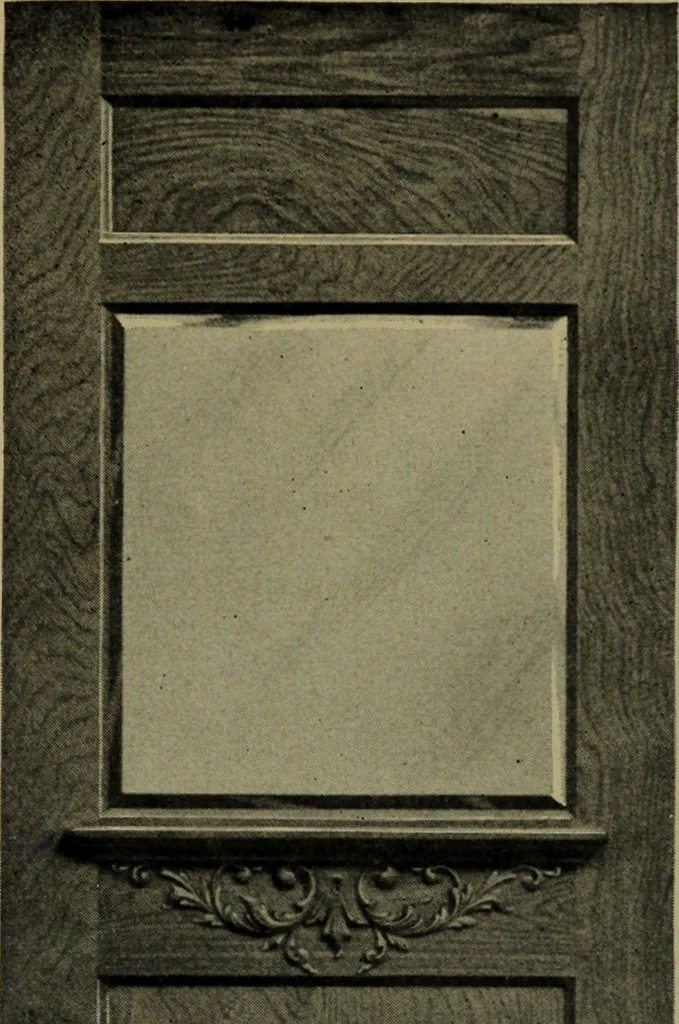 An illustration from Universal design book : containing official list prices of sash, doors and blinds ... official list prices of head, corner and base blocks ... official moulding book ... official list: window glass .., 1908, leaf 100