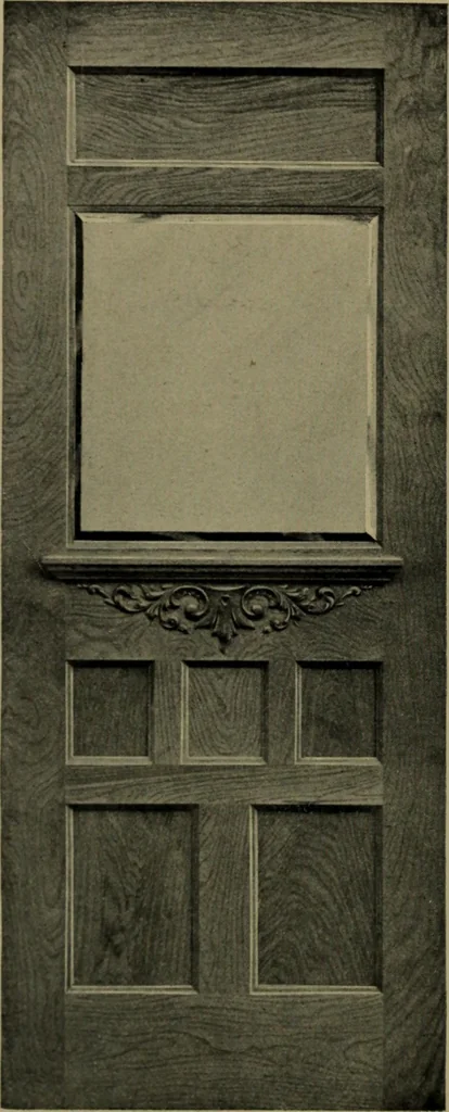 An illustration from Universal design book : containing official list prices of sash, doors and blinds ... official list prices of head, corner and base blocks ... official moulding book ... official list: window glass .., 1908, leaf 101