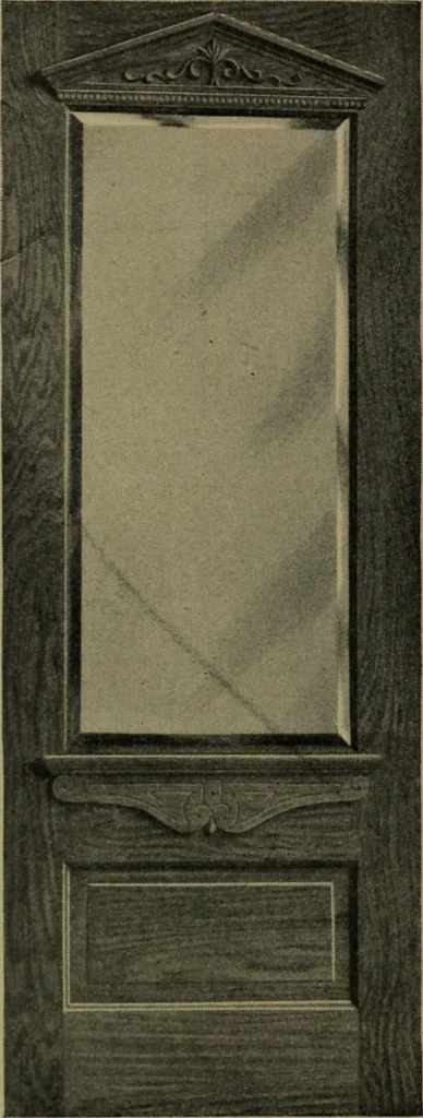An illustration from Universal design book : containing official list prices of sash, doors and blinds ... official list prices of head, corner and base blocks ... official moulding book ... official list: window glass .., 1908, leaf 105