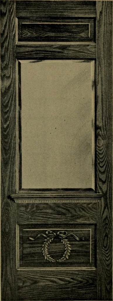 An illustration from Universal design book : containing official list prices of sash, doors and blinds ... official list prices of head, corner and base blocks ... official moulding book ... official list: window glass .., 1908, leaf 105