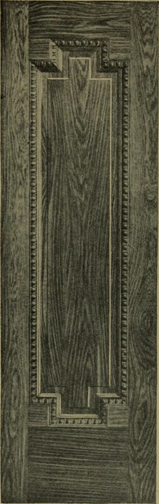 An illustration from Universal design book : containing official list prices of sash, doors and blinds ... official list prices of head, corner and base blocks ... official moulding book ... official list: window glass .., 1908, leaf 106