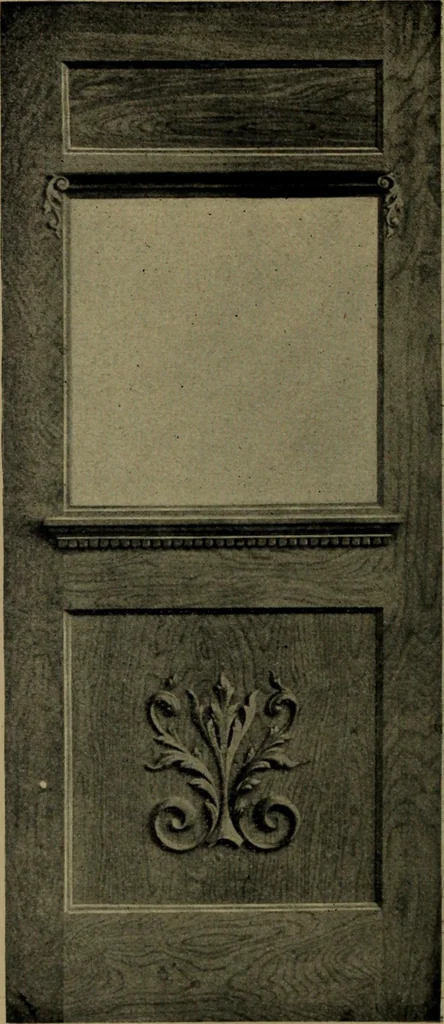 An illustration from Universal design book : containing official list prices of sash, doors and blinds ... official list prices of head, corner and base blocks ... official moulding book ... official list: window glass .., 1908, leaf 107
