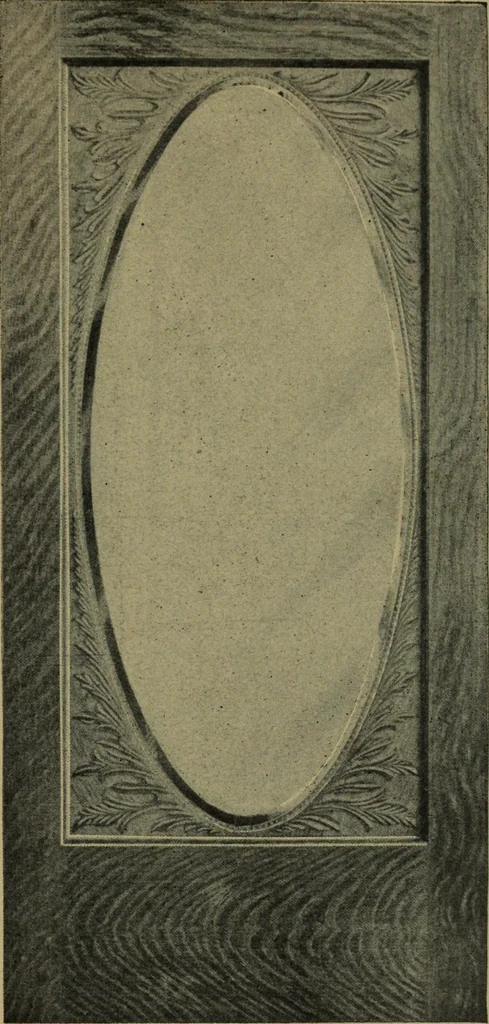 An illustration from Universal design book : containing official list prices of sash, doors and blinds ... official list prices of head, corner and base blocks ... official moulding book ... official list: window glass .., 1908, leaf 108