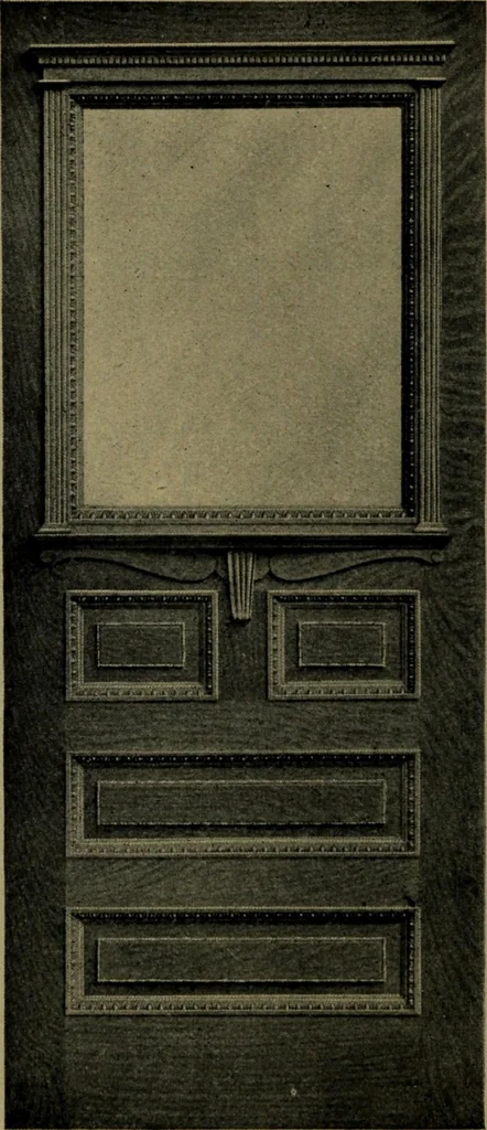An illustration from Universal design book : containing official list prices of sash, doors and blinds ... official list prices of head, corner and base blocks ... official moulding book ... official list: window glass .., 1908, leaf 111