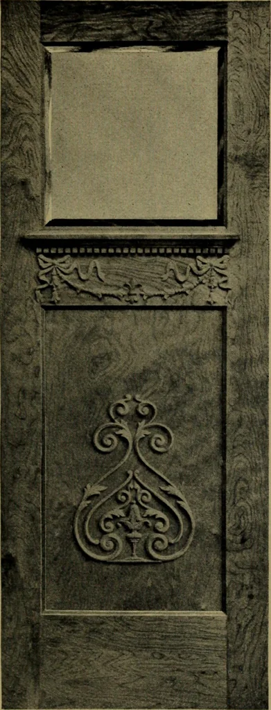An illustration from Universal design book : containing official list prices of sash, doors and blinds ... official list prices of head, corner and base blocks ... official moulding book ... official list: window glass .., 1908, leaf 112