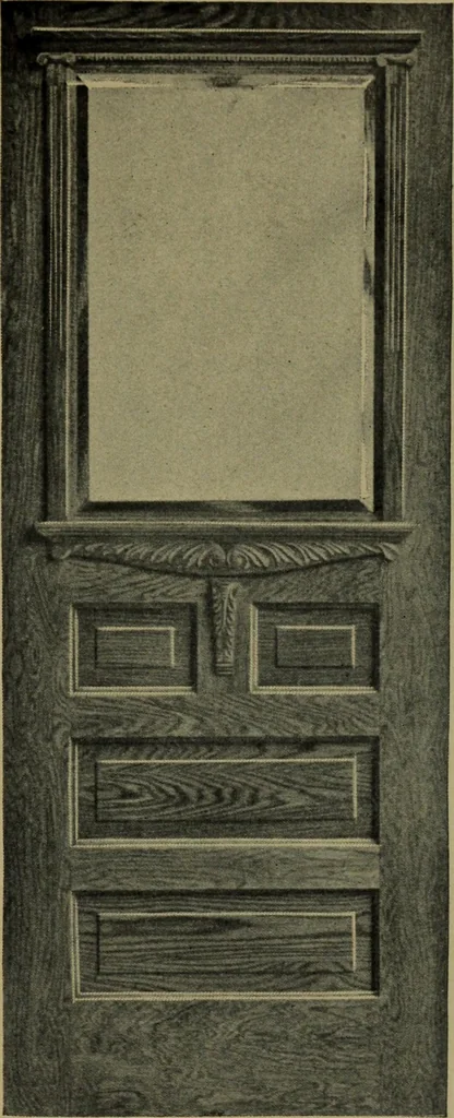 An illustration from Universal design book : containing official list prices of sash, doors and blinds ... official list prices of head, corner and base blocks ... official moulding book ... official list: window glass .., 1908, leaf 112