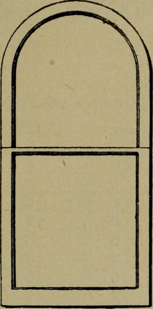 An illustration from Universal design book : containing official list prices of sash, doors and blinds ... official list prices of head, corner and base blocks ... official moulding book ... official list: window glass .., 1908, leaf 12