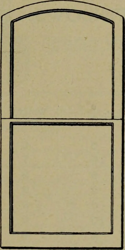 An illustration from Universal design book : containing official list prices of sash, doors and blinds ... official list prices of head, corner and base blocks ... official moulding book ... official list: window glass .., 1908, leaf 12