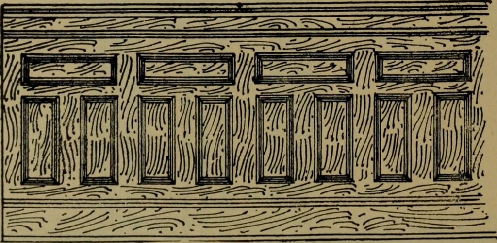 An illustration from Universal design book : containing official list prices of sash, doors and blinds ... official list prices of head, corner and base blocks ... official moulding book ... official list: window glass .., 1908, leaf 125