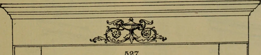 An illustration from Universal design book : containing official list prices of sash, doors and blinds ... official list prices of head, corner and base blocks ... official moulding book ... official list: window glass .., 1908, leaf 128