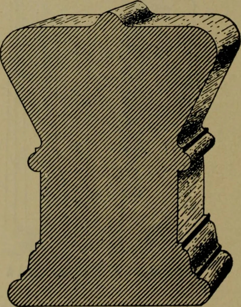 An illustration from Universal design book : containing official list prices of sash, doors and blinds ... official list prices of head, corner and base blocks ... official moulding book ... official list: window glass .., 1908, leaf 143