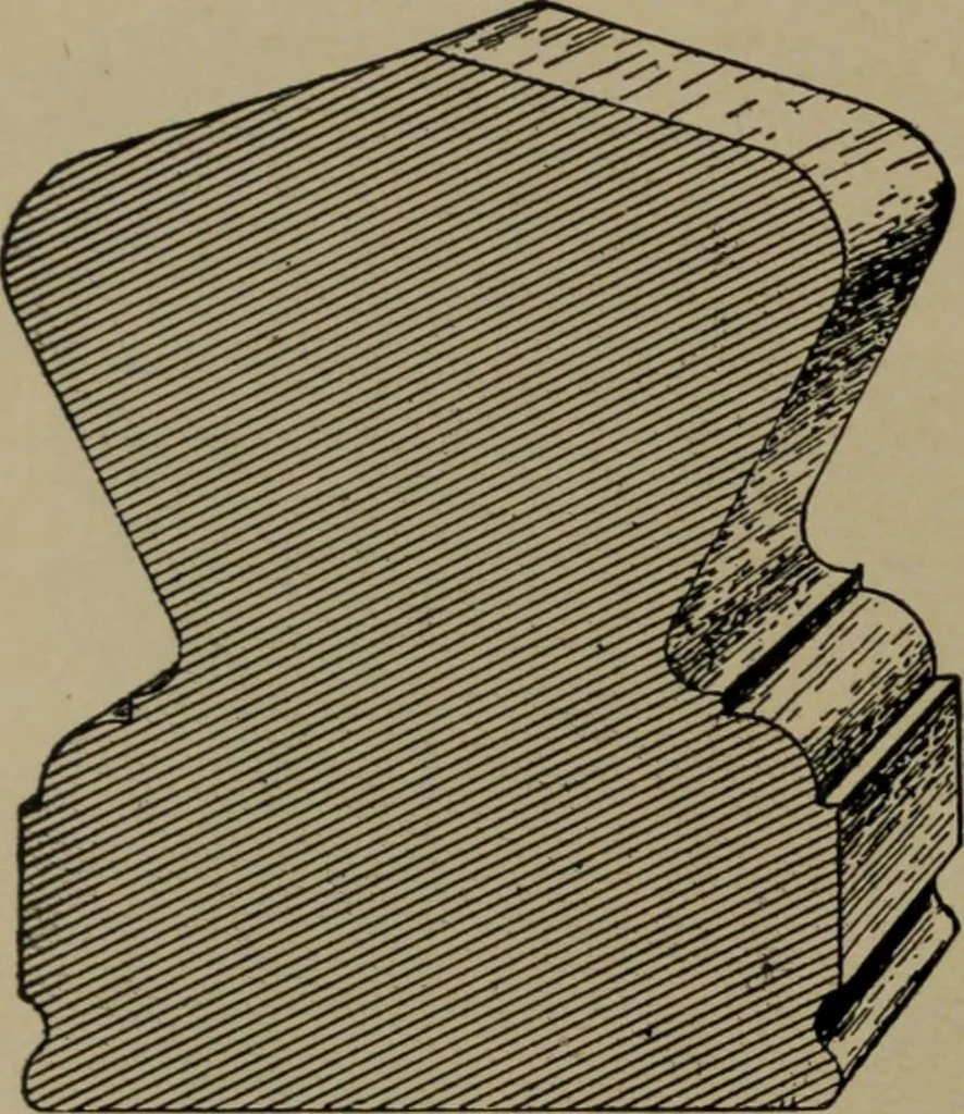 An illustration from Universal design book : containing official list prices of sash, doors and blinds ... official list prices of head, corner and base blocks ... official moulding book ... official list: window glass .., 1908, leaf 145