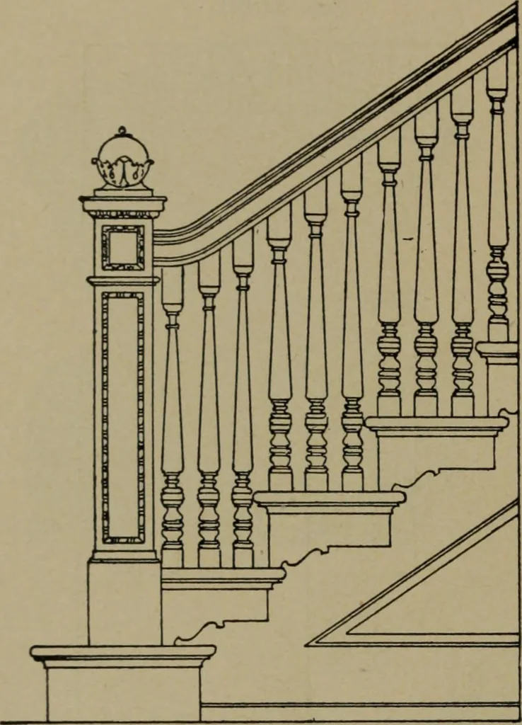 An illustration from Universal design book : containing official list prices of sash, doors and blinds ... official list prices of head, corner and base blocks ... official moulding book ... official list: window glass .., 1908, leaf 147