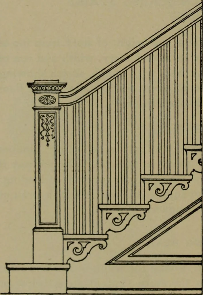 An illustration from Universal design book : containing official list prices of sash, doors and blinds ... official list prices of head, corner and base blocks ... official moulding book ... official list: window glass .., 1908, leaf 147