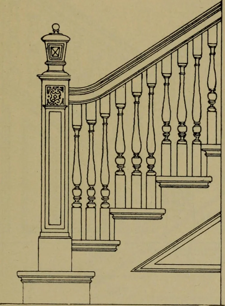 An illustration from Universal design book : containing official list prices of sash, doors and blinds ... official list prices of head, corner and base blocks ... official moulding book ... official list: window glass .., 1908, leaf 148
