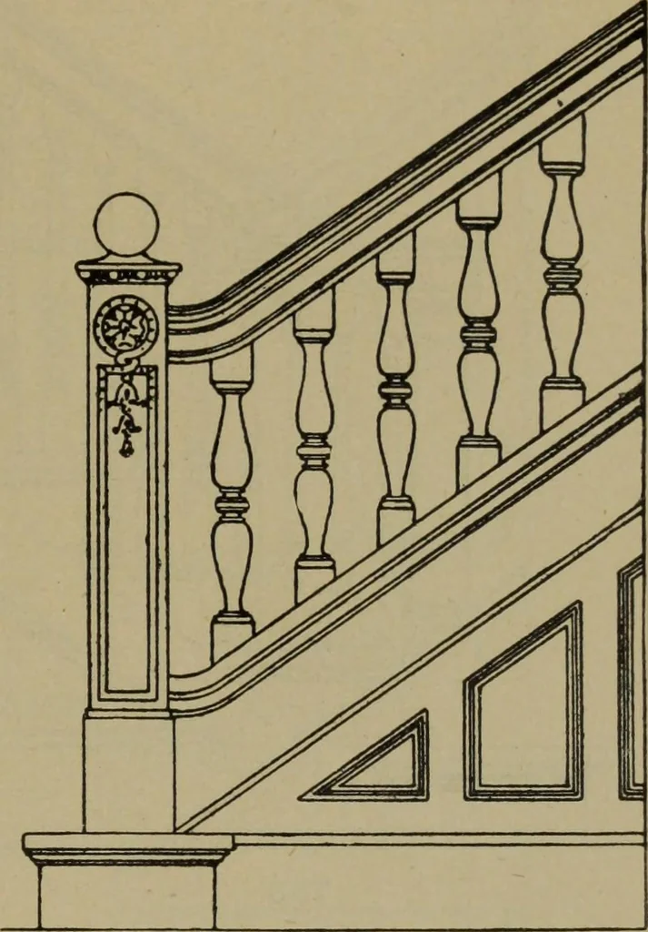 An illustration from Universal design book : containing official list prices of sash, doors and blinds ... official list prices of head, corner and base blocks ... official moulding book ... official list: window glass .., 1908, leaf 148