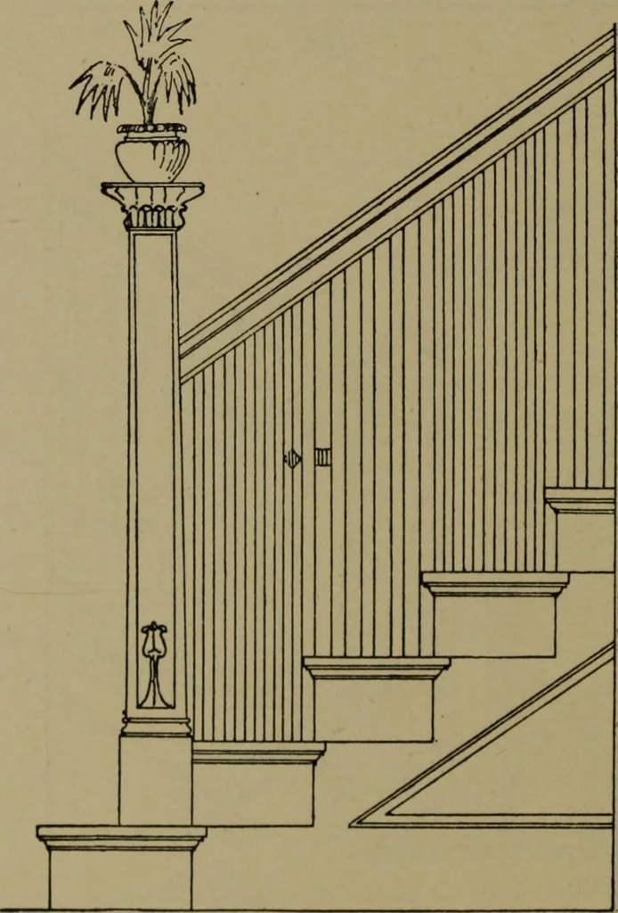 An illustration from Universal design book : containing official list prices of sash, doors and blinds ... official list prices of head, corner and base blocks ... official moulding book ... official list: window glass .., 1908, leaf 149