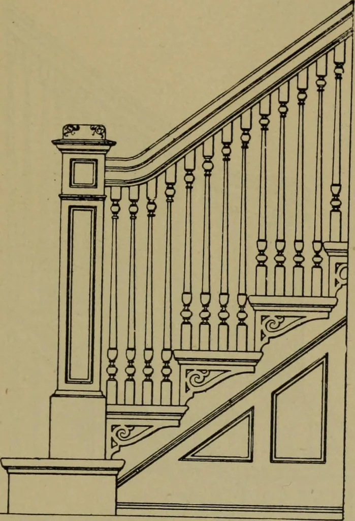 An illustration from Universal design book : containing official list prices of sash, doors and blinds ... official list prices of head, corner and base blocks ... official moulding book ... official list: window glass .., 1908, leaf 150