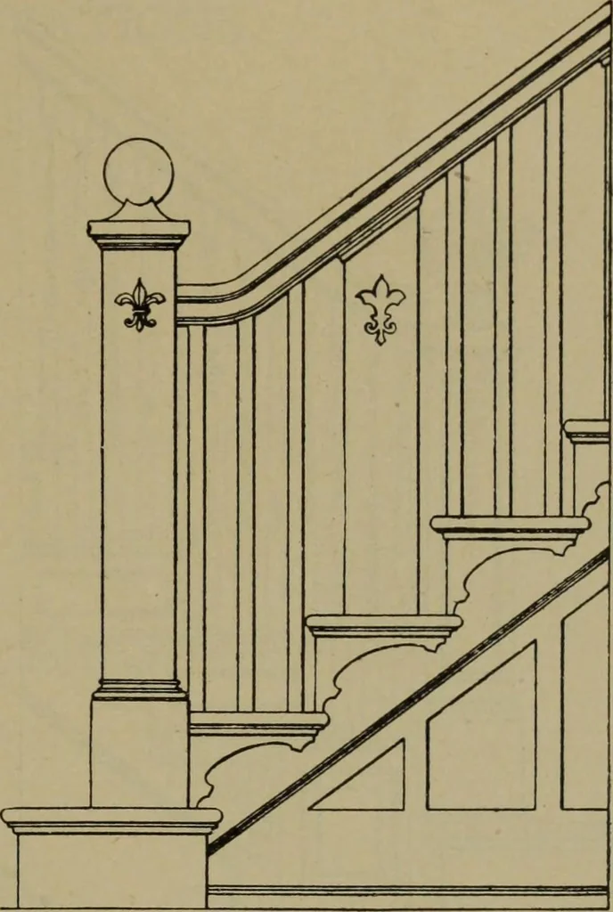 An illustration from Universal design book : containing official list prices of sash, doors and blinds ... official list prices of head, corner and base blocks ... official moulding book ... official list: window glass .., 1908, leaf 150