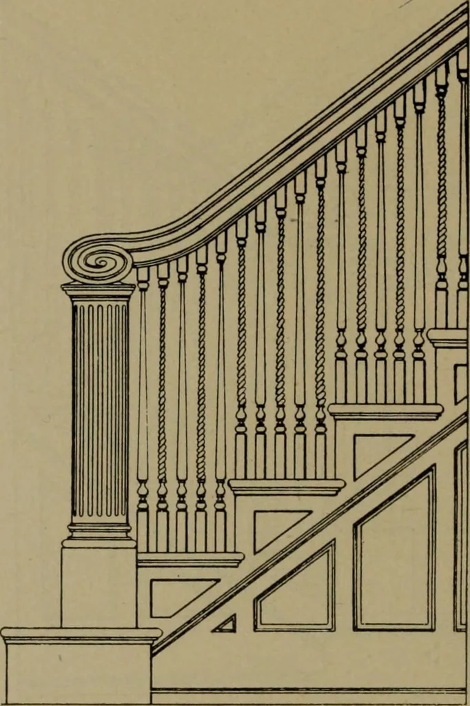 An illustration from Universal design book : containing official list prices of sash, doors and blinds ... official list prices of head, corner and base blocks ... official moulding book ... official list: window glass .., 1908, leaf 151