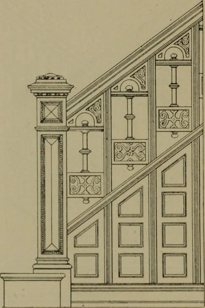 An illustration from Universal design book : containing official list prices of sash, doors and blinds ... official list prices of head, corner and base blocks ... official moulding book ... official list: window glass .., 1908, leaf 151