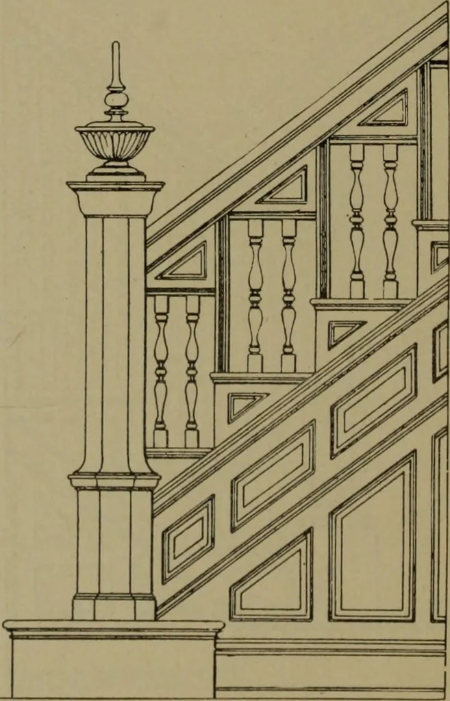 An illustration from Universal design book : containing official list prices of sash, doors and blinds ... official list prices of head, corner and base blocks ... official moulding book ... official list: window glass .., 1908, leaf 151