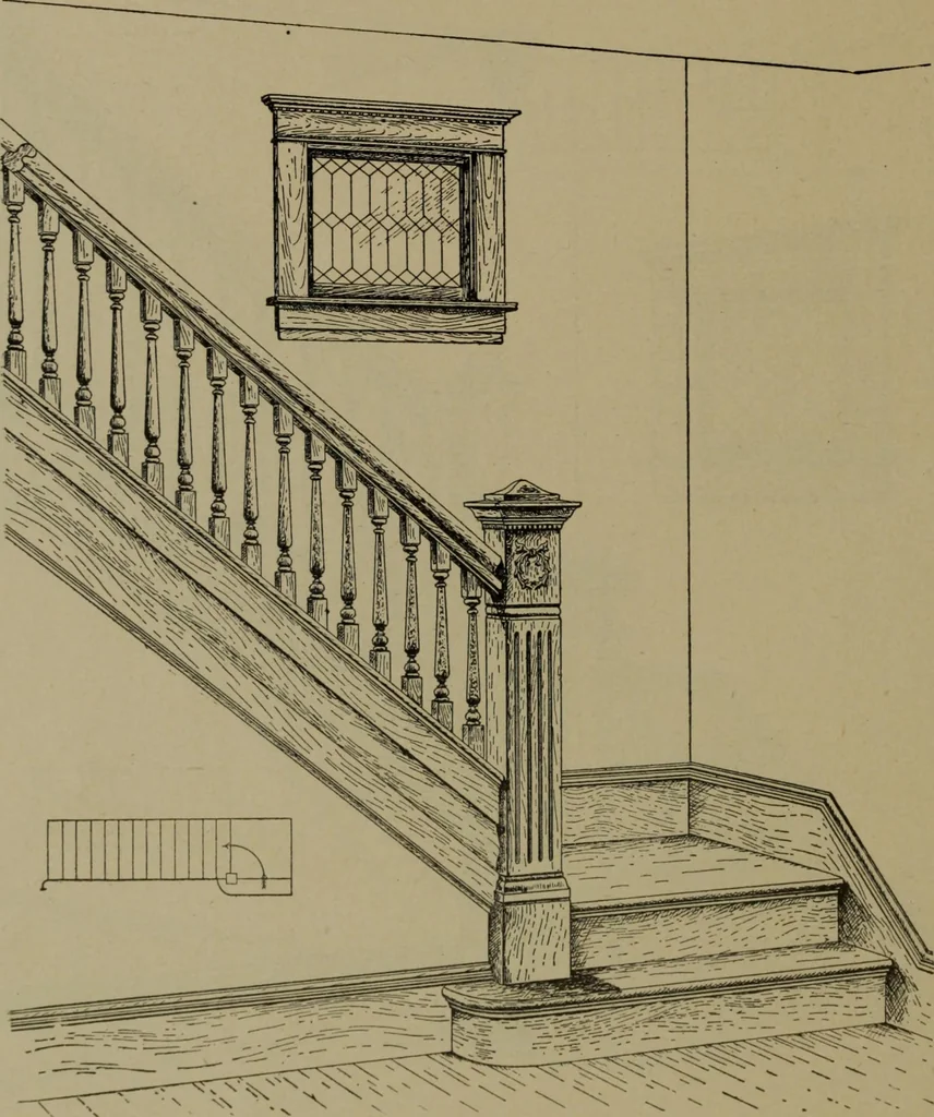 An illustration from Universal design book : containing official list prices of sash, doors and blinds ... official list prices of head, corner and base blocks ... official moulding book ... official list: window glass .., 1908, leaf 155