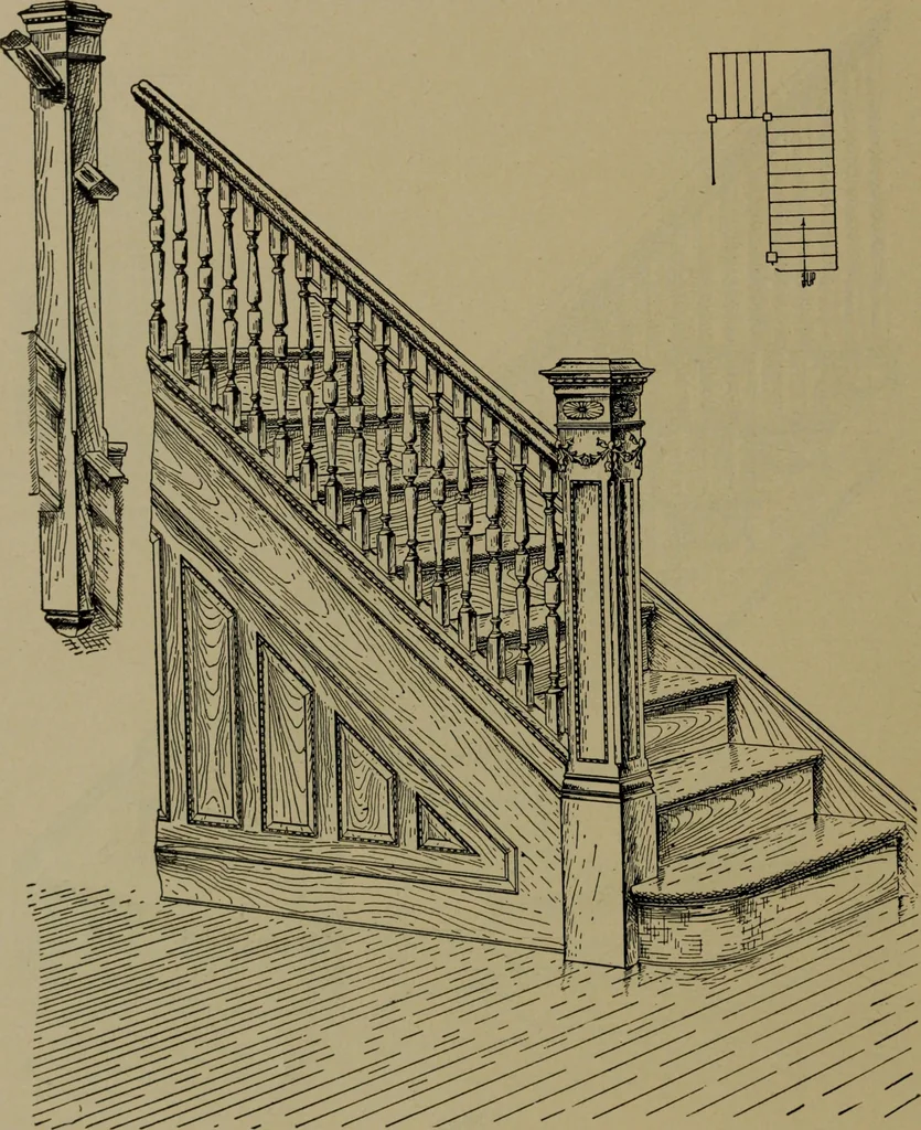 An illustration from Universal design book : containing official list prices of sash, doors and blinds ... official list prices of head, corner and base blocks ... official moulding book ... official list: window glass .., 1908, leaf 159