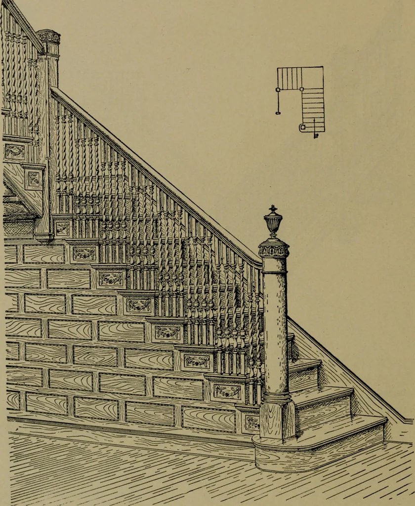 An illustration from Universal design book : containing official list prices of sash, doors and blinds ... official list prices of head, corner and base blocks ... official moulding book ... official list: window glass .., 1908, leaf 161