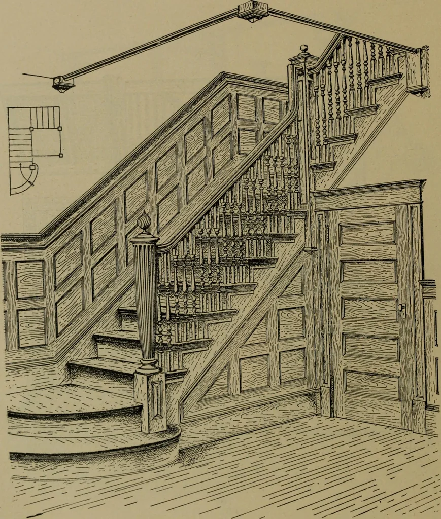 An illustration from Universal design book : containing official list prices of sash, doors and blinds ... official list prices of head, corner and base blocks ... official moulding book ... official list: window glass .., 1908, leaf 165
