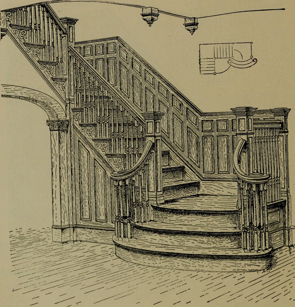 An illustration from Universal design book : containing official list prices of sash, doors and blinds ... official list prices of head, corner and base blocks ... official moulding book ... official list: window glass .., 1908, leaf 167