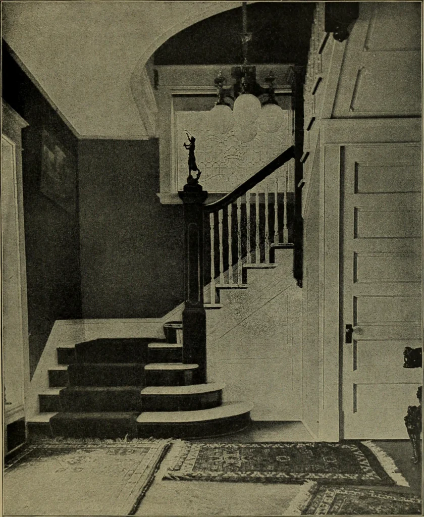 An illustration from Universal design book : containing official list prices of sash, doors and blinds ... official list prices of head, corner and base blocks ... official moulding book ... official list: window glass .., 1908, leaf 174
