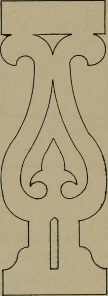 An illustration from Universal design book : containing official list prices of sash, doors and blinds ... official list prices of head, corner and base blocks ... official moulding book ... official list: window glass .., 1908, leaf 181