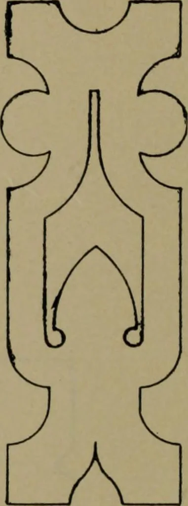 An illustration from Universal design book : containing official list prices of sash, doors and blinds ... official list prices of head, corner and base blocks ... official moulding book ... official list: window glass .., 1908, leaf 181