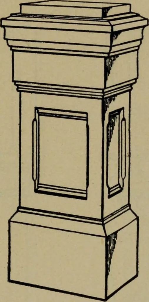 An illustration from Universal design book : containing official list prices of sash, doors and blinds ... official list prices of head, corner and base blocks ... official moulding book ... official list: window glass .., 1908, leaf 184
