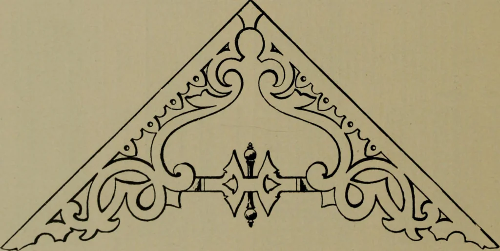 An illustration from Universal design book : containing official list prices of sash, doors and blinds ... official list prices of head, corner and base blocks ... official moulding book ... official list: window glass .., 1908, leaf 195