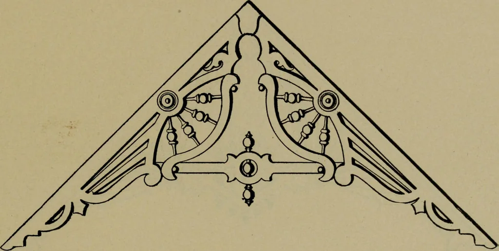 An illustration from Universal design book : containing official list prices of sash, doors and blinds ... official list prices of head, corner and base blocks ... official moulding book ... official list: window glass .., 1908, leaf 196
