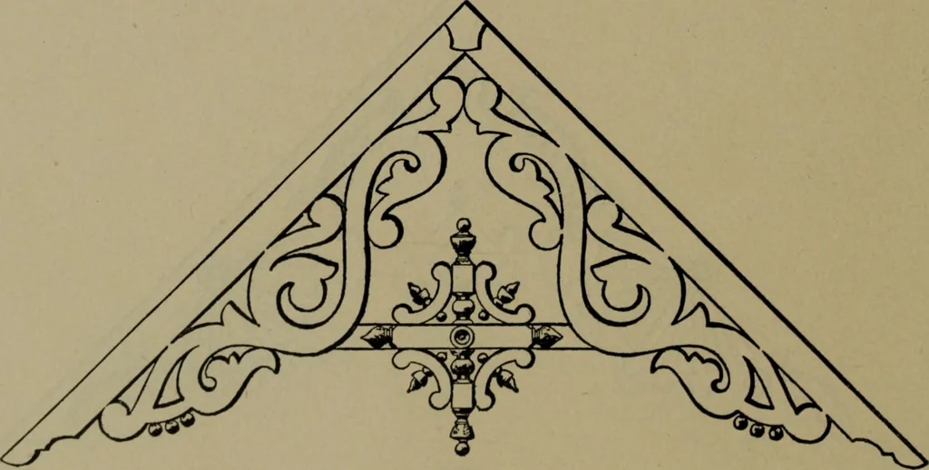 An illustration from Universal design book : containing official list prices of sash, doors and blinds ... official list prices of head, corner and base blocks ... official moulding book ... official list: window glass .., 1908, leaf 197
