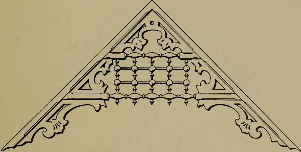 An illustration from Universal design book : containing official list prices of sash, doors and blinds ... official list prices of head, corner and base blocks ... official moulding book ... official list: window glass .., 1908, leaf 198