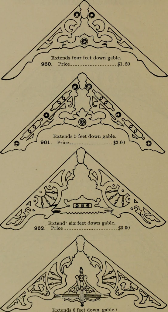 An illustration from Universal design book : containing official list prices of sash, doors and blinds ... official list prices of head, corner and base blocks ... official moulding book ... official list: window glass .., 1908, leaf 199