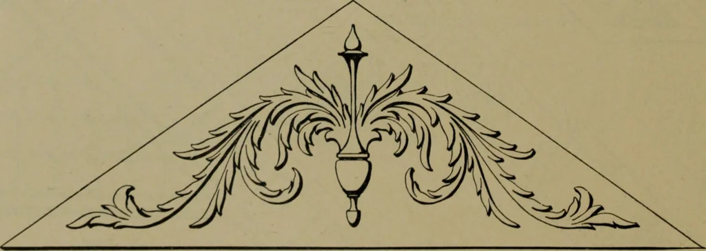 An illustration from Universal design book : containing official list prices of sash, doors and blinds ... official list prices of head, corner and base blocks ... official moulding book ... official list: window glass .., 1908, leaf 203