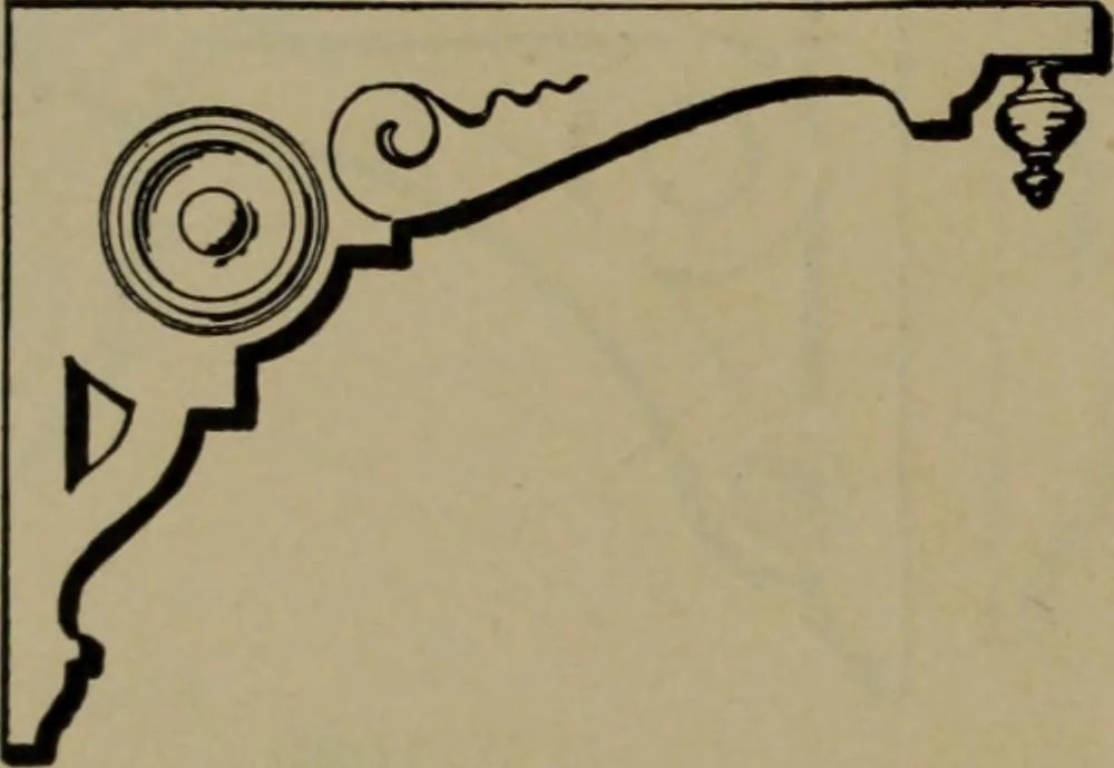 An illustration from Universal design book : containing official list prices of sash, doors and blinds ... official list prices of head, corner and base blocks ... official moulding book ... official list: window glass .., 1908, leaf 213
