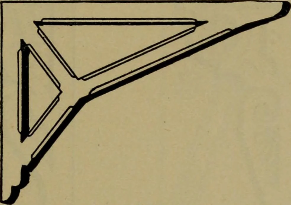An illustration from Universal design book : containing official list prices of sash, doors and blinds ... official list prices of head, corner and base blocks ... official moulding book ... official list: window glass .., 1908, leaf 214