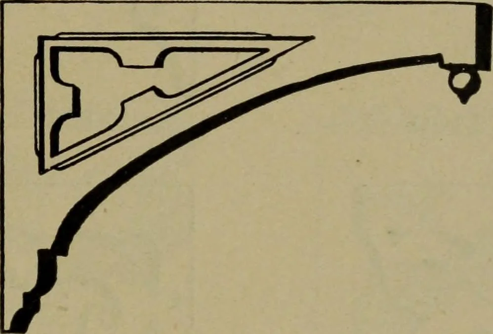 An illustration from Universal design book : containing official list prices of sash, doors and blinds ... official list prices of head, corner and base blocks ... official moulding book ... official list: window glass .., 1908, leaf 214