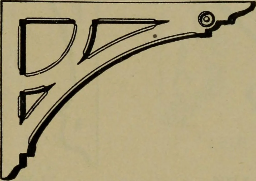 An illustration from Universal design book : containing official list prices of sash, doors and blinds ... official list prices of head, corner and base blocks ... official moulding book ... official list: window glass .., 1908, leaf 214