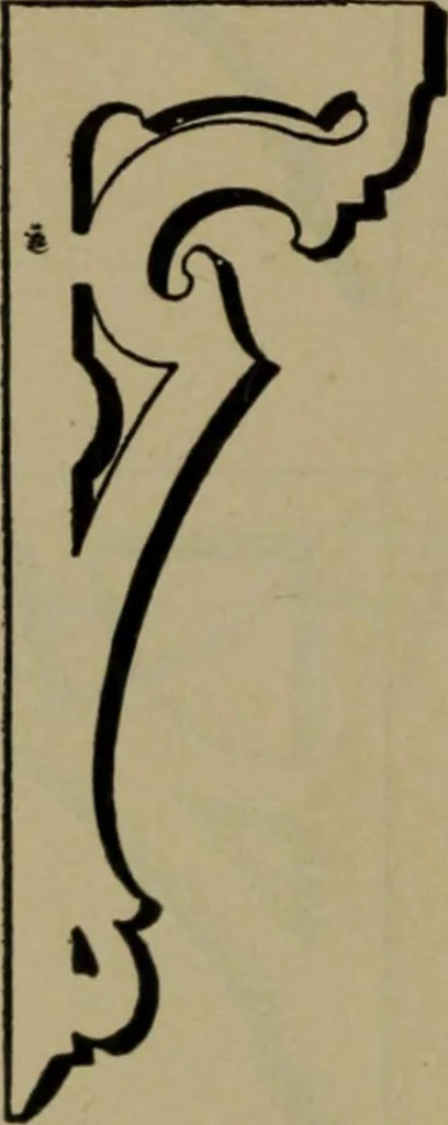 An illustration from Universal design book : containing official list prices of sash, doors and blinds ... official list prices of head, corner and base blocks ... official moulding book ... official list: window glass .., 1908, leaf 215