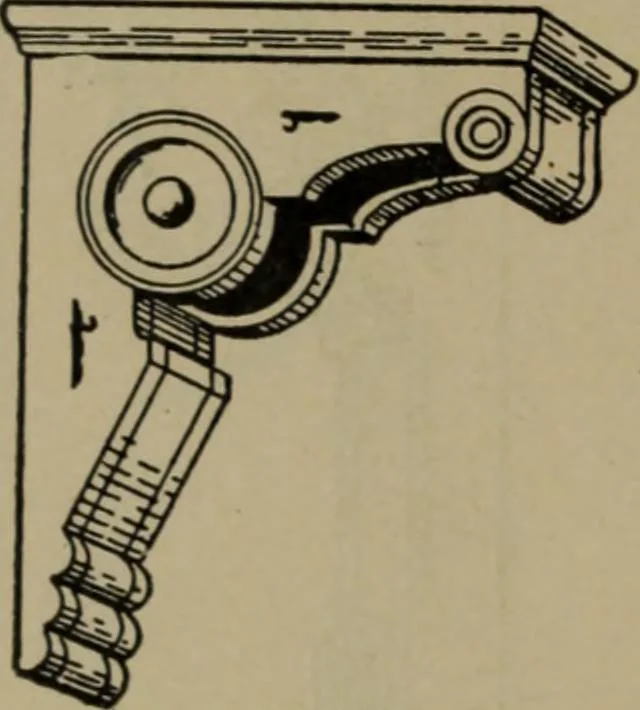 An illustration from Universal design book : containing official list prices of sash, doors and blinds ... official list prices of head, corner and base blocks ... official moulding book ... official list: window glass .., 1908, leaf 217