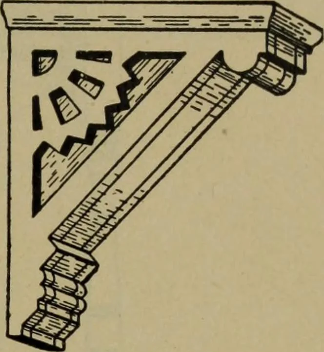 An illustration from Universal design book : containing official list prices of sash, doors and blinds ... official list prices of head, corner and base blocks ... official moulding book ... official list: window glass .., 1908, leaf 218